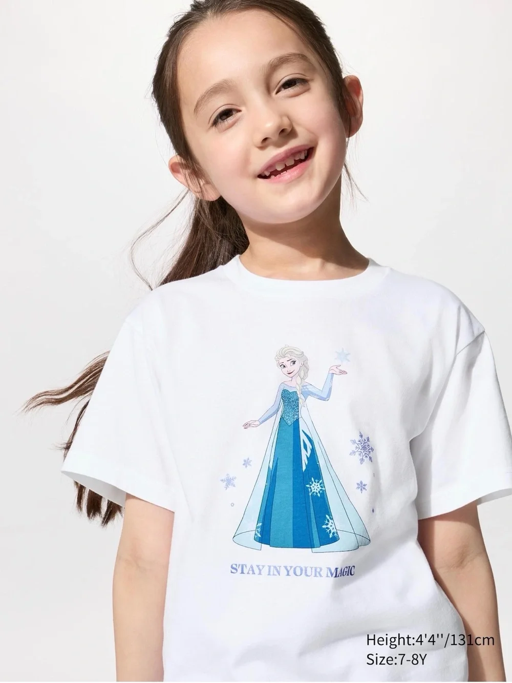 Brand new Uniqlo girl MAGIC FOR ALL ICONS UT Graphic T-Shirt | Elsa size 3-4T/11